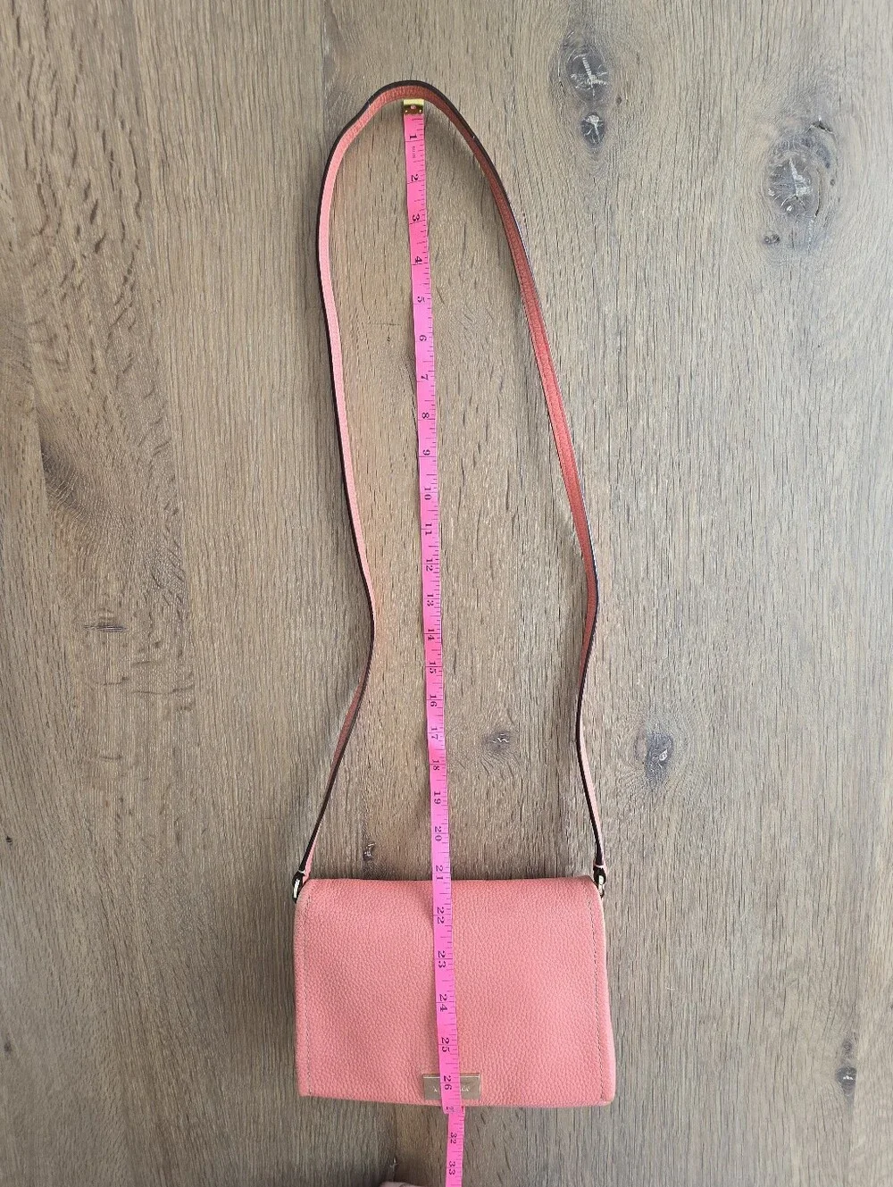 Kate Spade Coral Pink Pebbled Leather Crossbody Bag WKRU3258